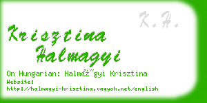 krisztina halmagyi business card